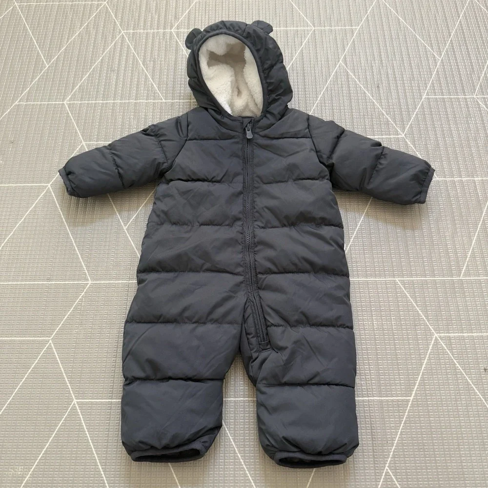 Baby Gap ColdControl Max Snowsuit 0-3 Months Soft Black EUC Bunting One Piece